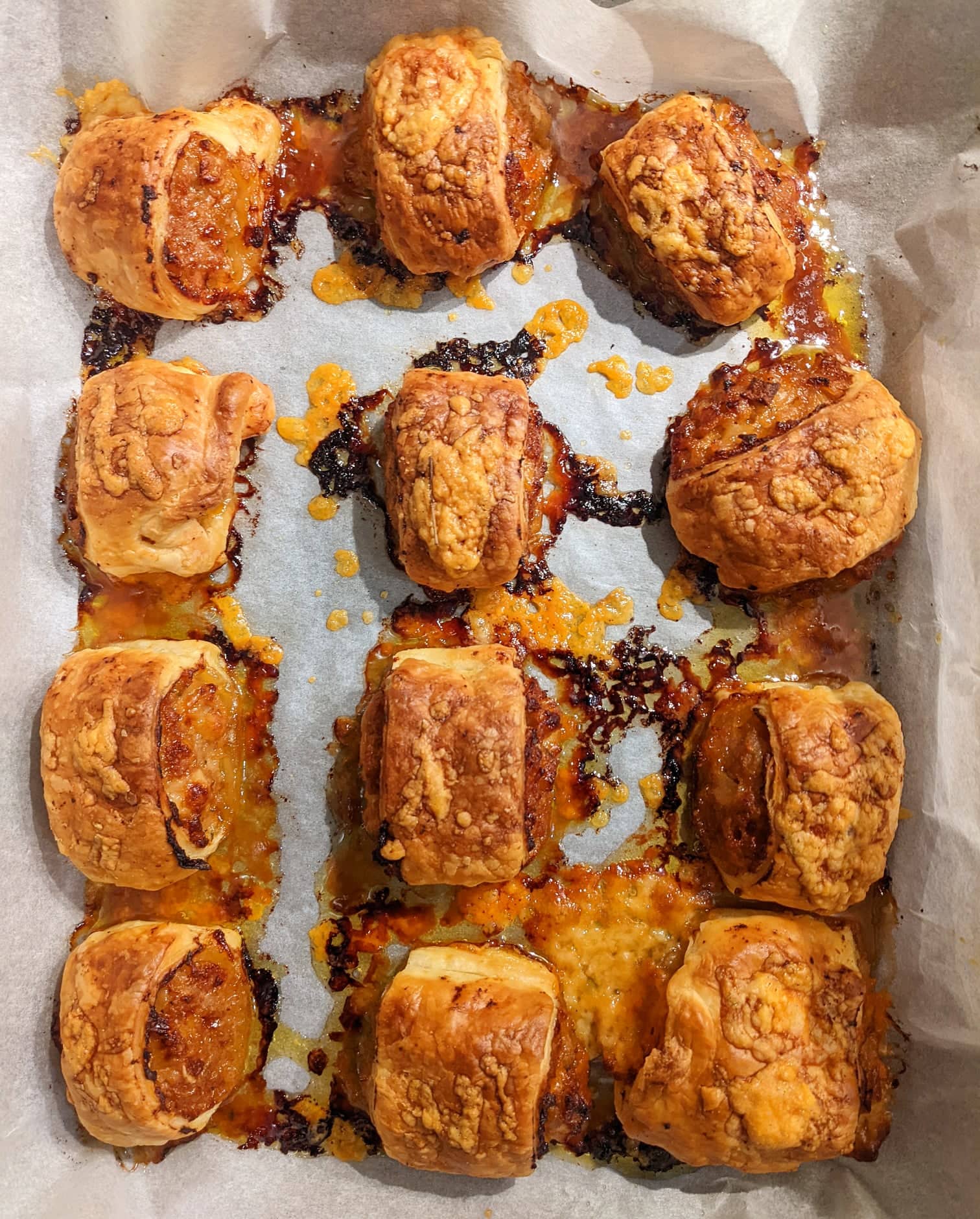 cheese and marmite sausage rolls